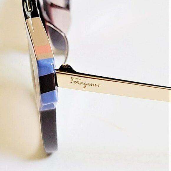 NWT Salvatore Ferragamo  Stripe Square Sunglasses main image 4